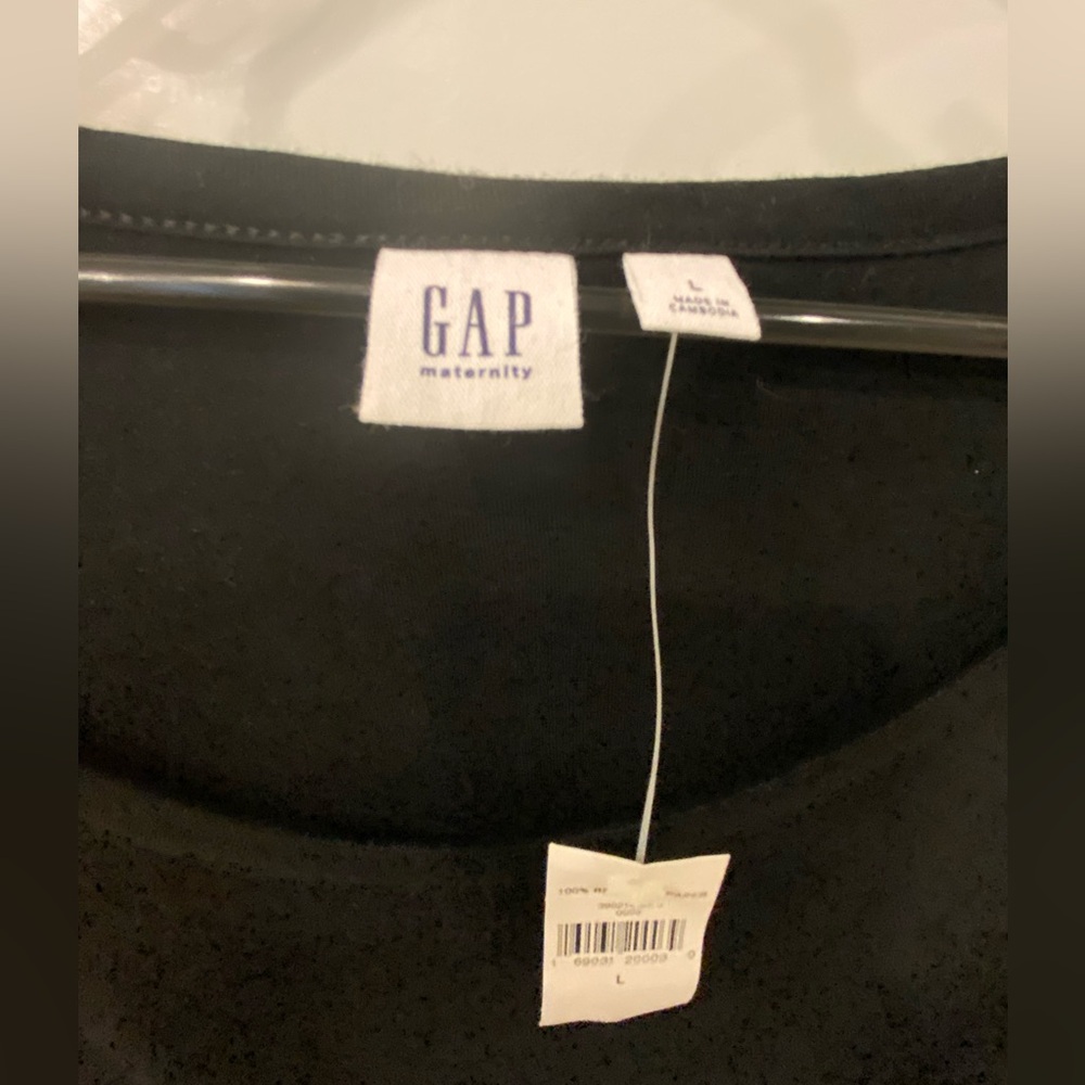 GAP Maternity Classic Black Long Sleeve Dress - Picture 4 of 6